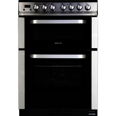 Servis DC60SS Double Oven Electric Ceramic Cooker in Stainless Steel